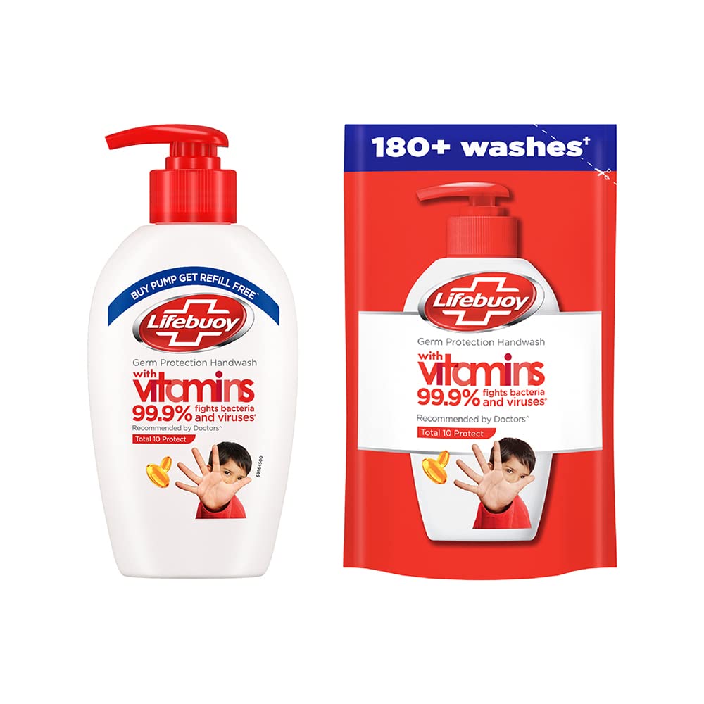 Lifebuoy Germ Protection Handwash Liquid 190ml Buy Pump Get Refill Free